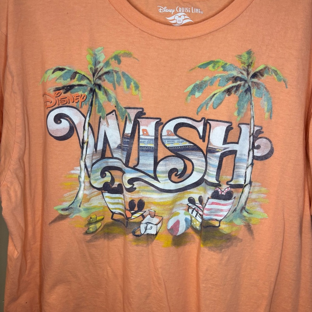 Disney Cruise Line Wish‎ Ship Graphic T-Shirt Size XXL